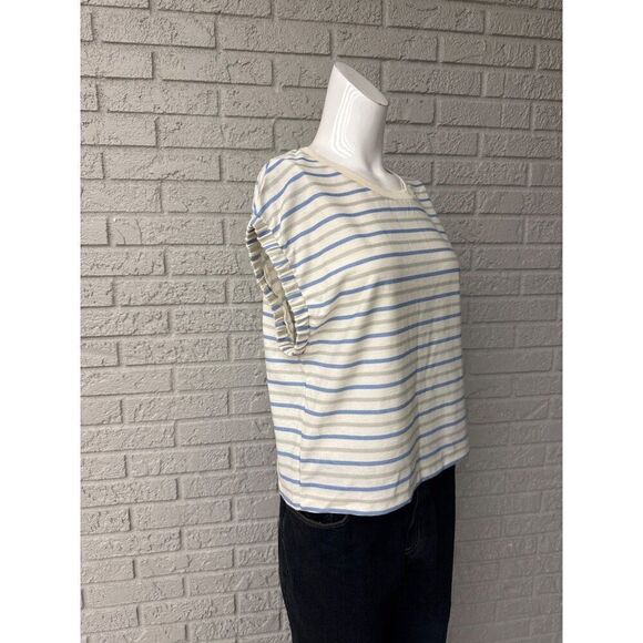 Sisstrevolution Women Stripped Dropped Shoulder Top Size S - Picture 4 of 7